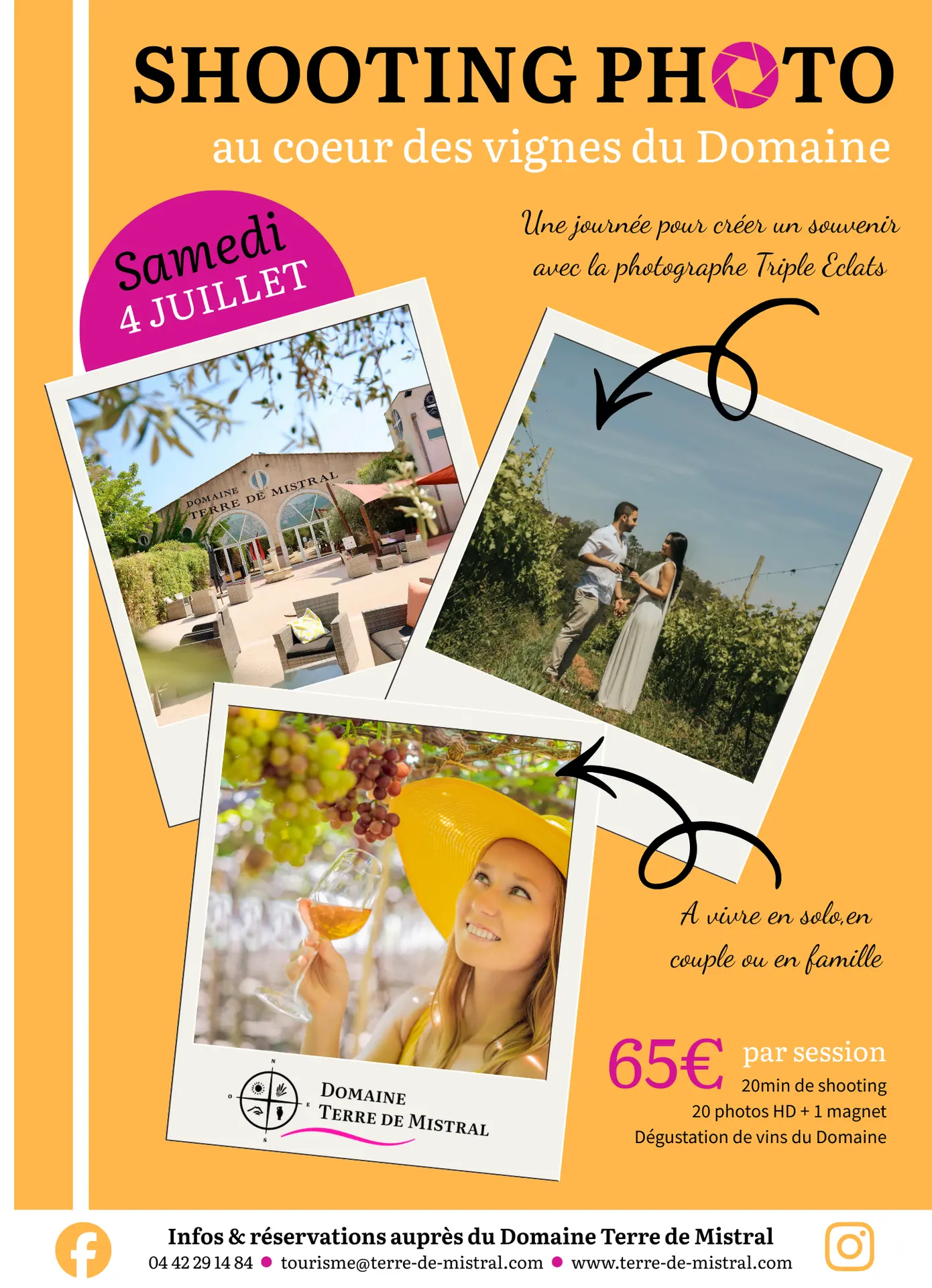Shooting photo au coeur des vignes