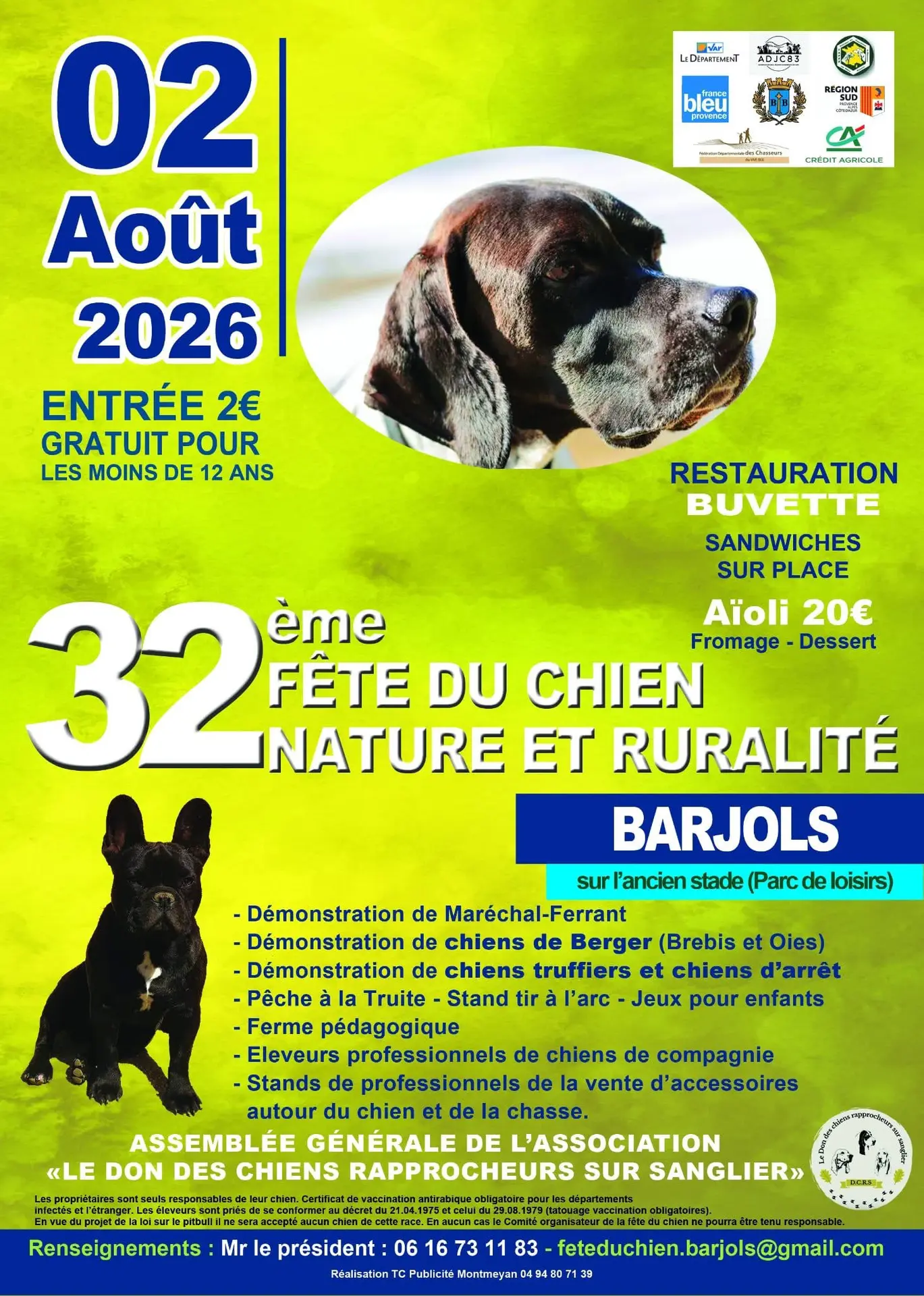 Fête du chien, nature et ruralité : exposition, démonstrations, repas
