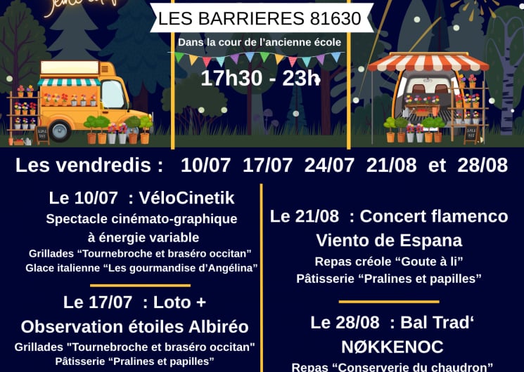 Les marchés gourmands estivaux
