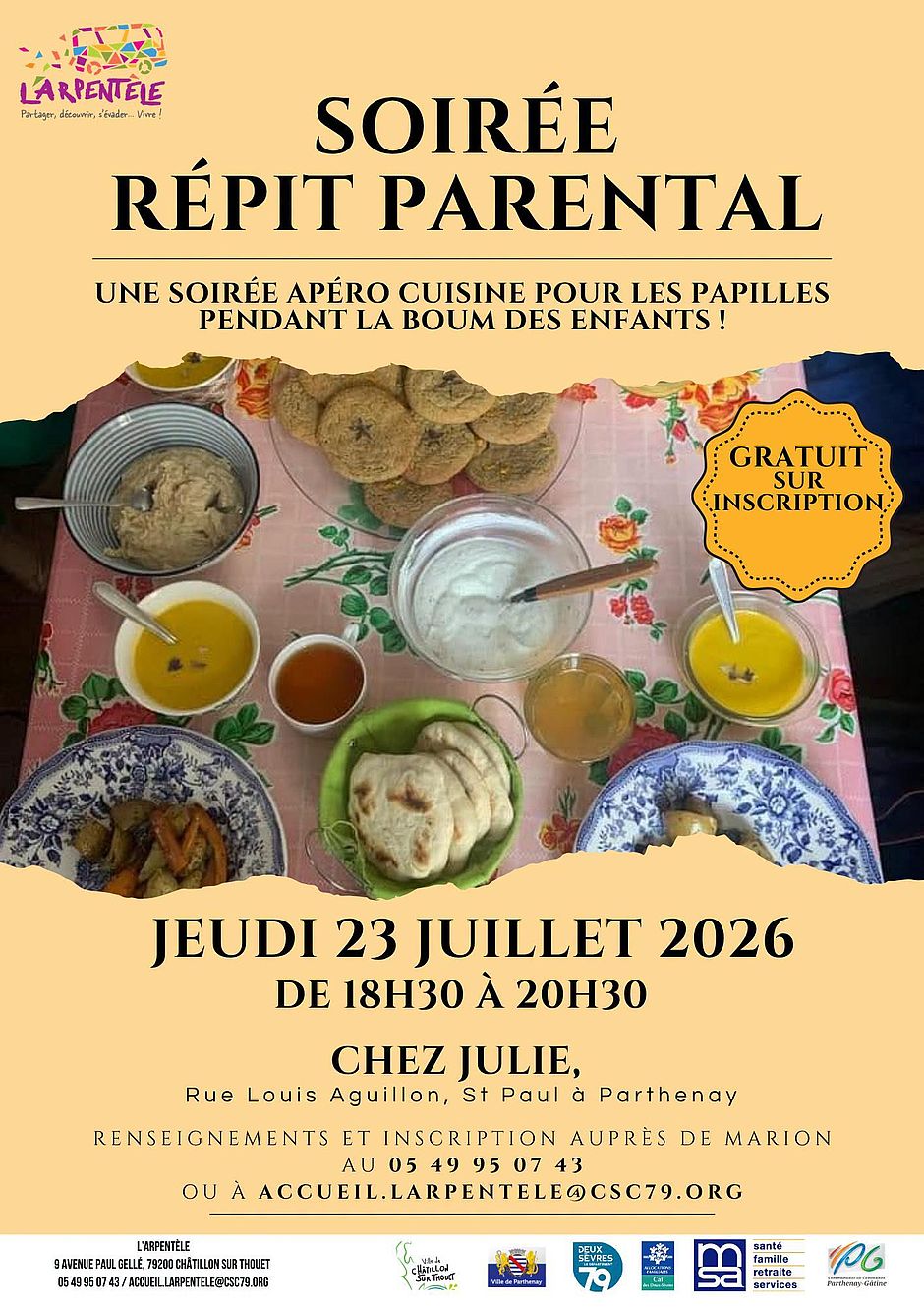 Soirée répit parentale et boum des enfants !
