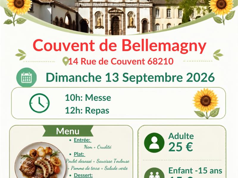 Repas de l'amitié au couvent de Bellemagny