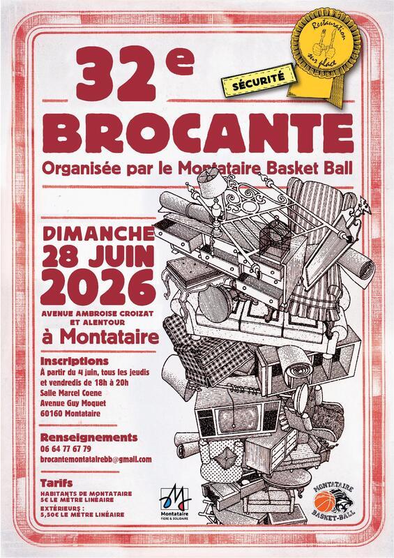 32ème brocante du montataire basket ball