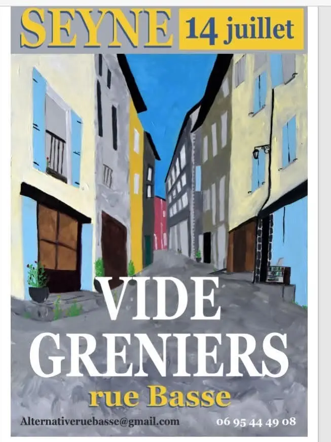 Vide grenier dans la rue basse