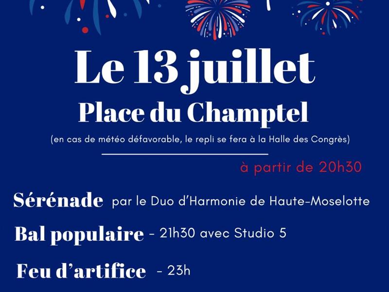 Bal populaire et feux d'artifice