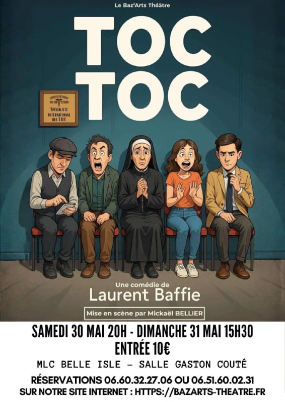Spectacle théâtre : Toc Toc de Laurent Baffie