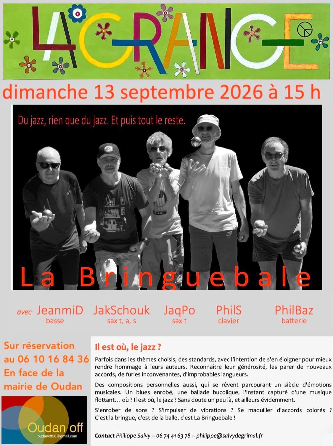 Concert de Jazz "La Bringuebale" à La Grange - Oudan Off