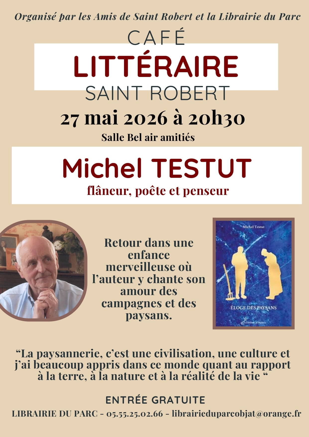 Café littéraire avec Michel Testut