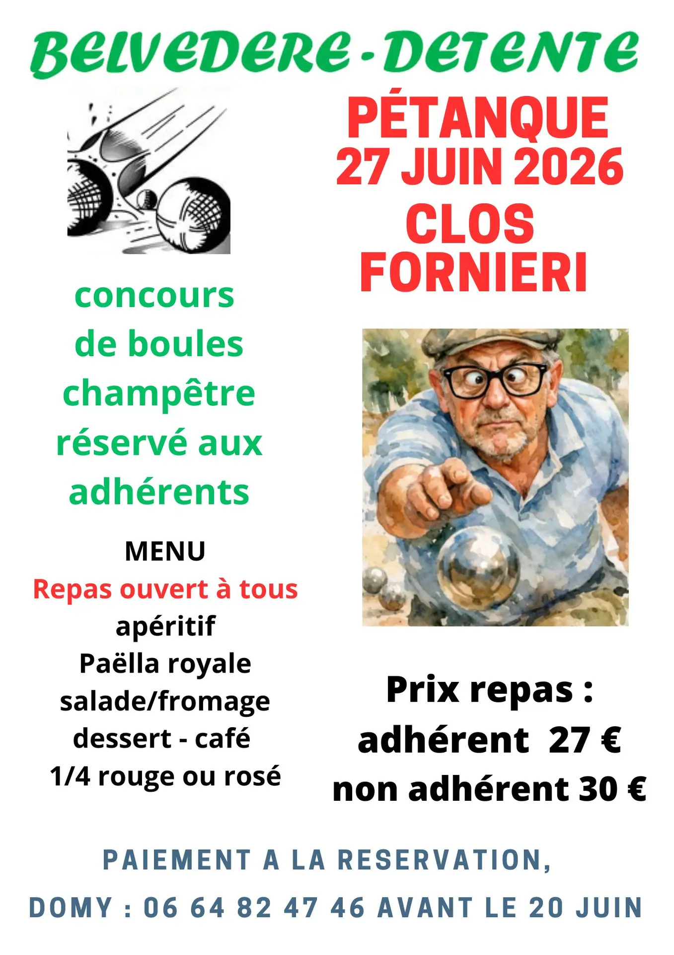 Pétanque et repas