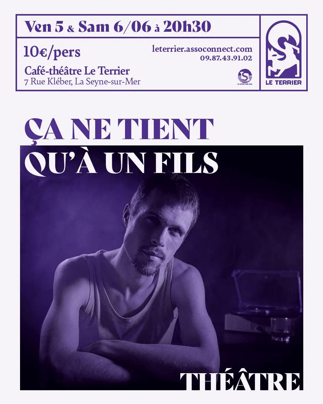 Théâtre "Ca ne tient qu'a un fils" de Romain Belloncle