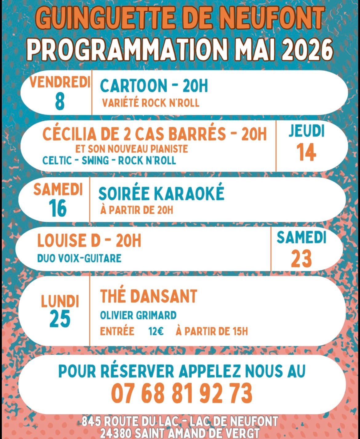 Cartoon rock n'roll - la guinguette de Neufont