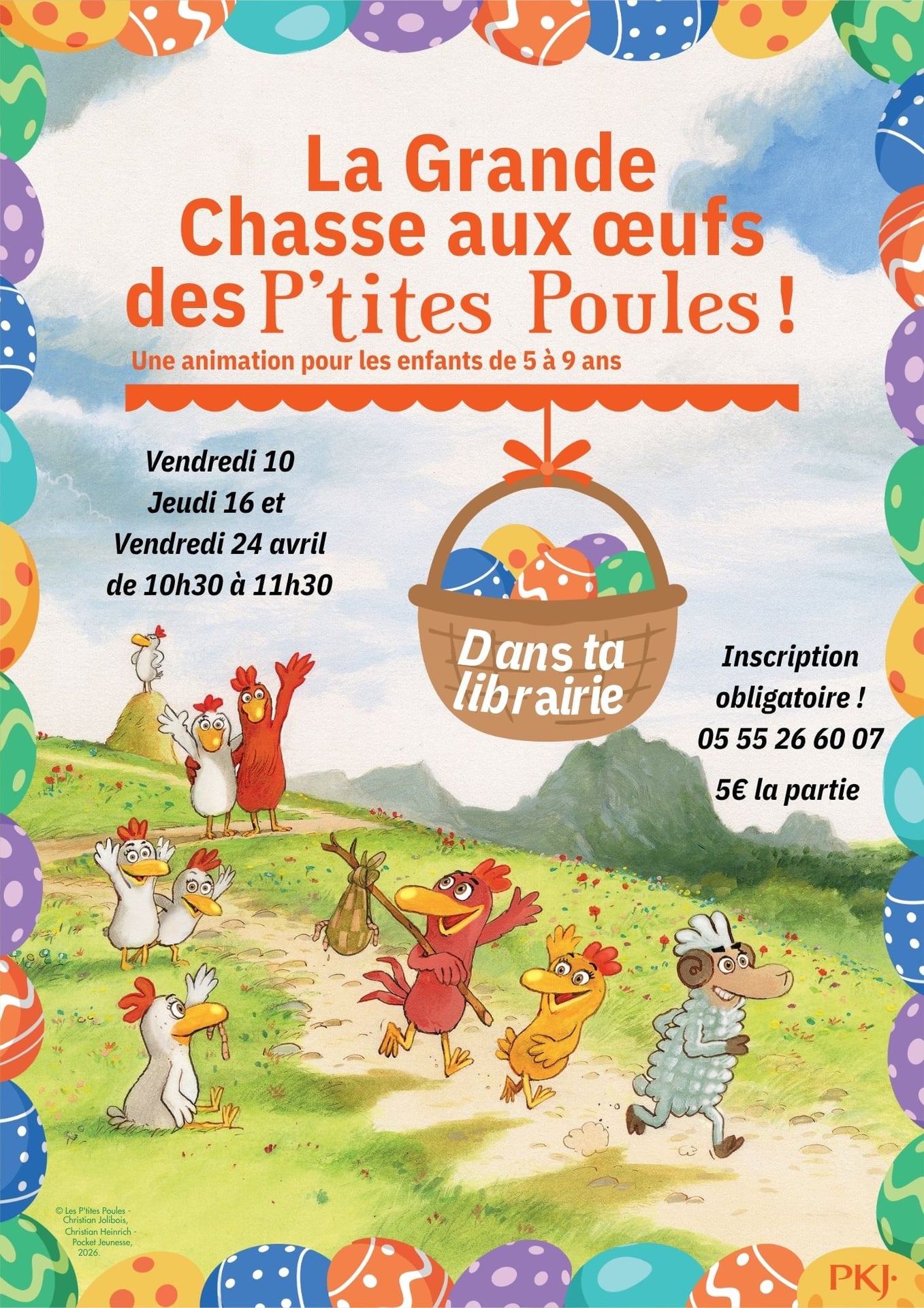Librairie Chantepage : La grande chasse aux oeufs des P'tites poules !
