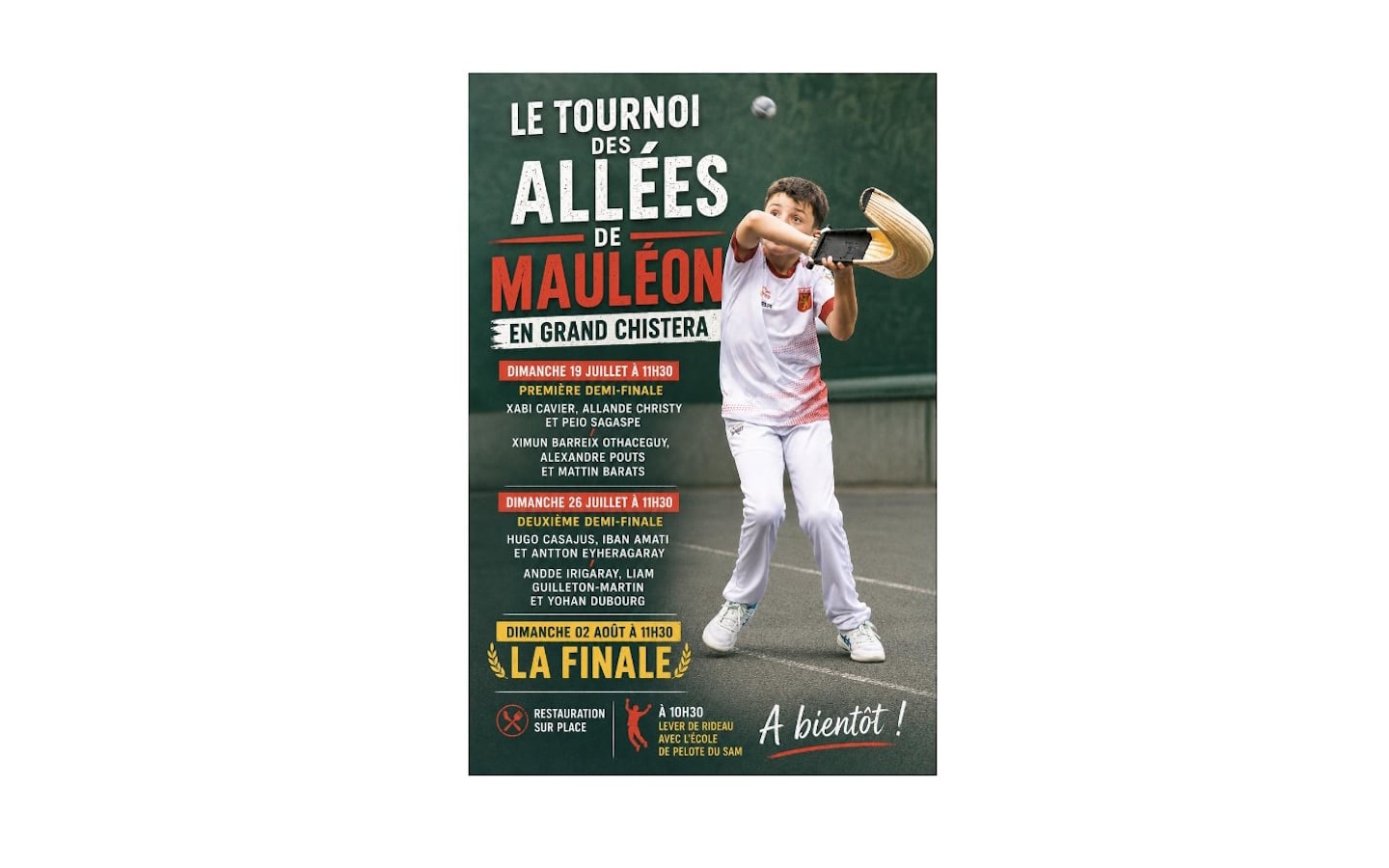 Le tournoi des Allées : première demi-finale