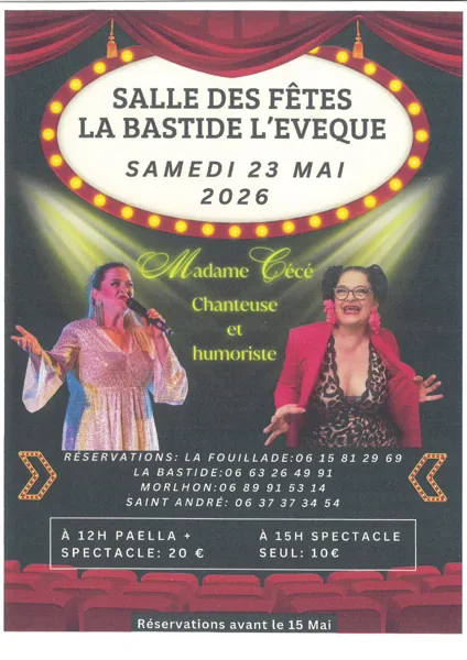 Repas et Spectacle "Madame Cécé" - La Bastide l'Evêque