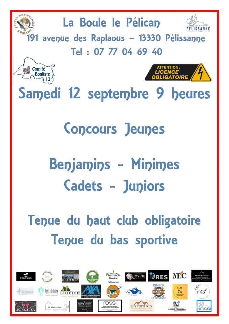Pétanque : concours jeunes