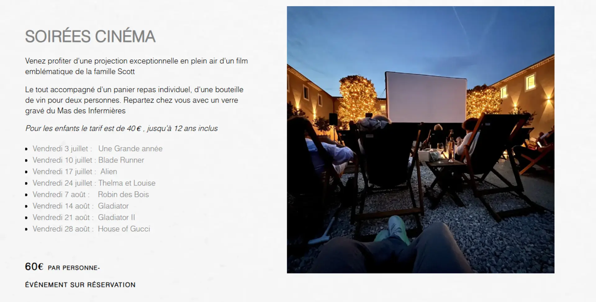 Soirées cinéma