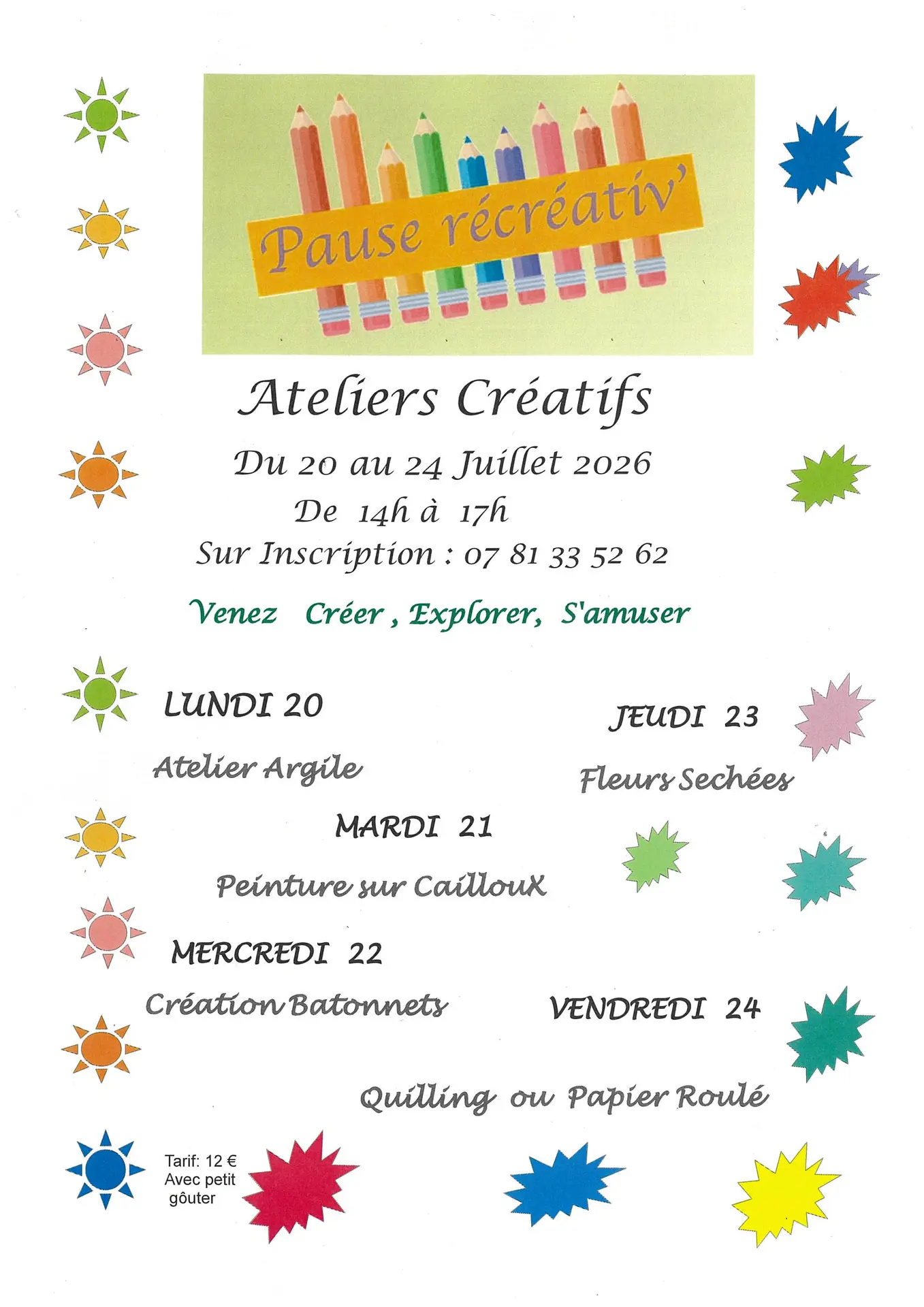Atelier créatif "Argile"