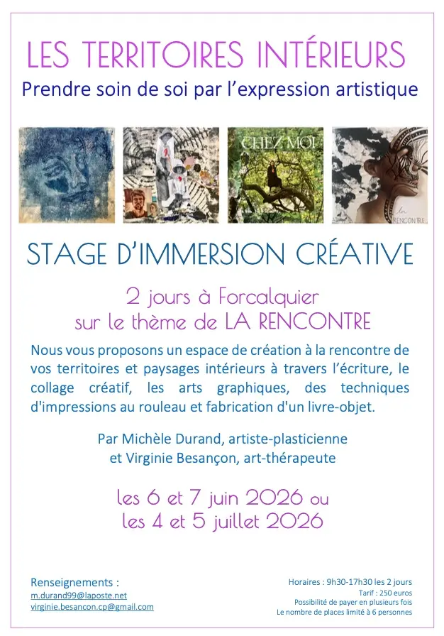 Stage d'Immersion Créative
