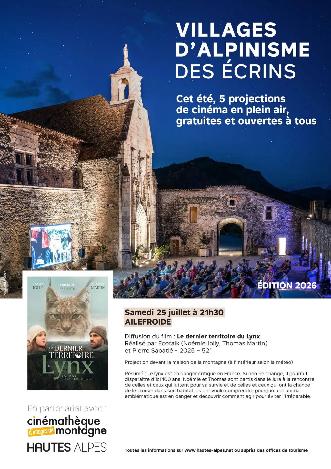 Cinéma de plein air " Le dernier territoire du Lynx "