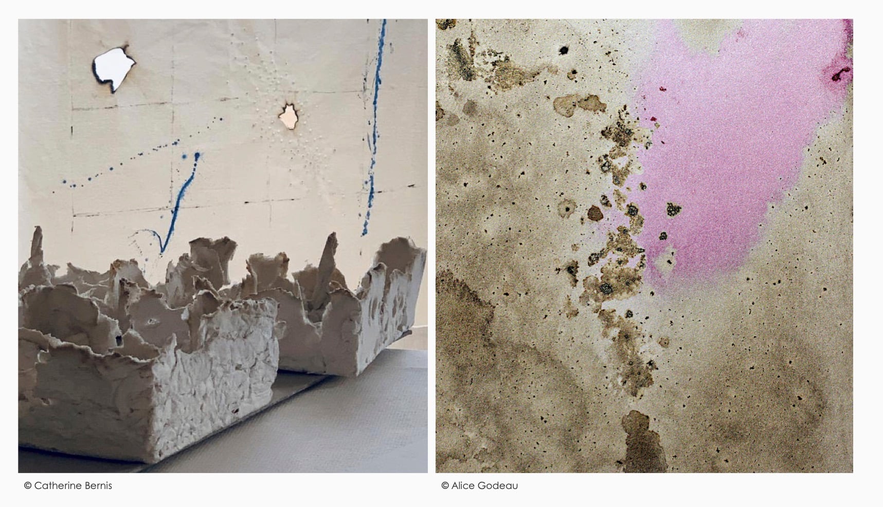 "Ce que la matière garde", une exposition de Catherine Bernis et Alice Godeau