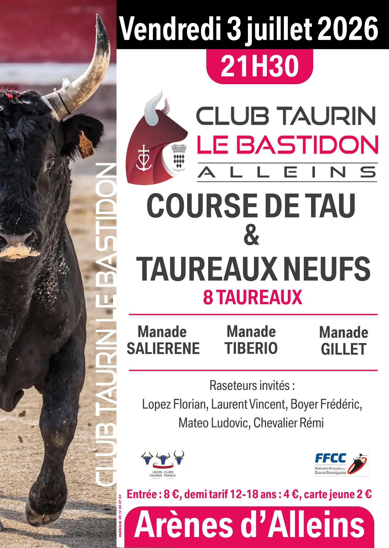 Courses camarguaises - Course de Tau & Taureaux Jeunes