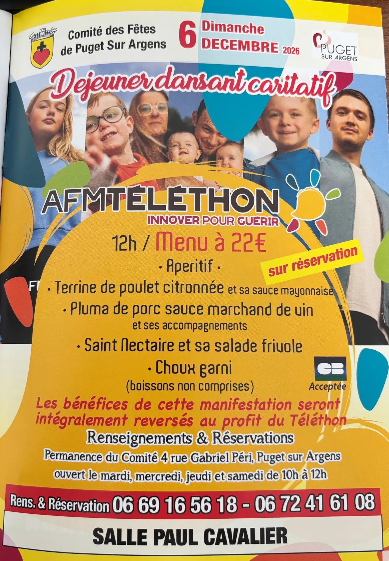 Déjeuner dansant caritatif - AFM Téléthon