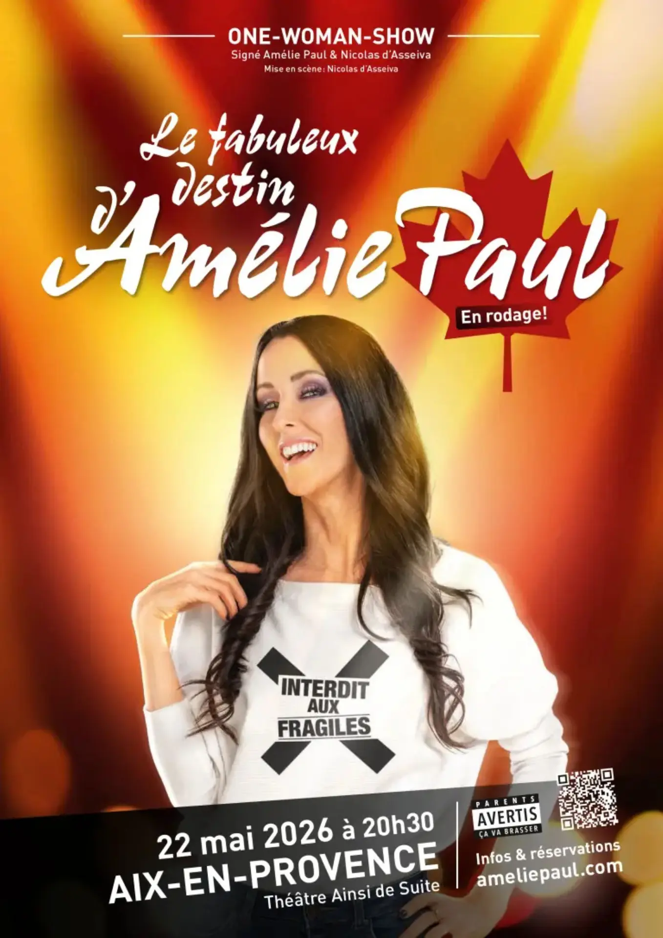 Théâtre : Le fabuleux destin d’Amélie Paul