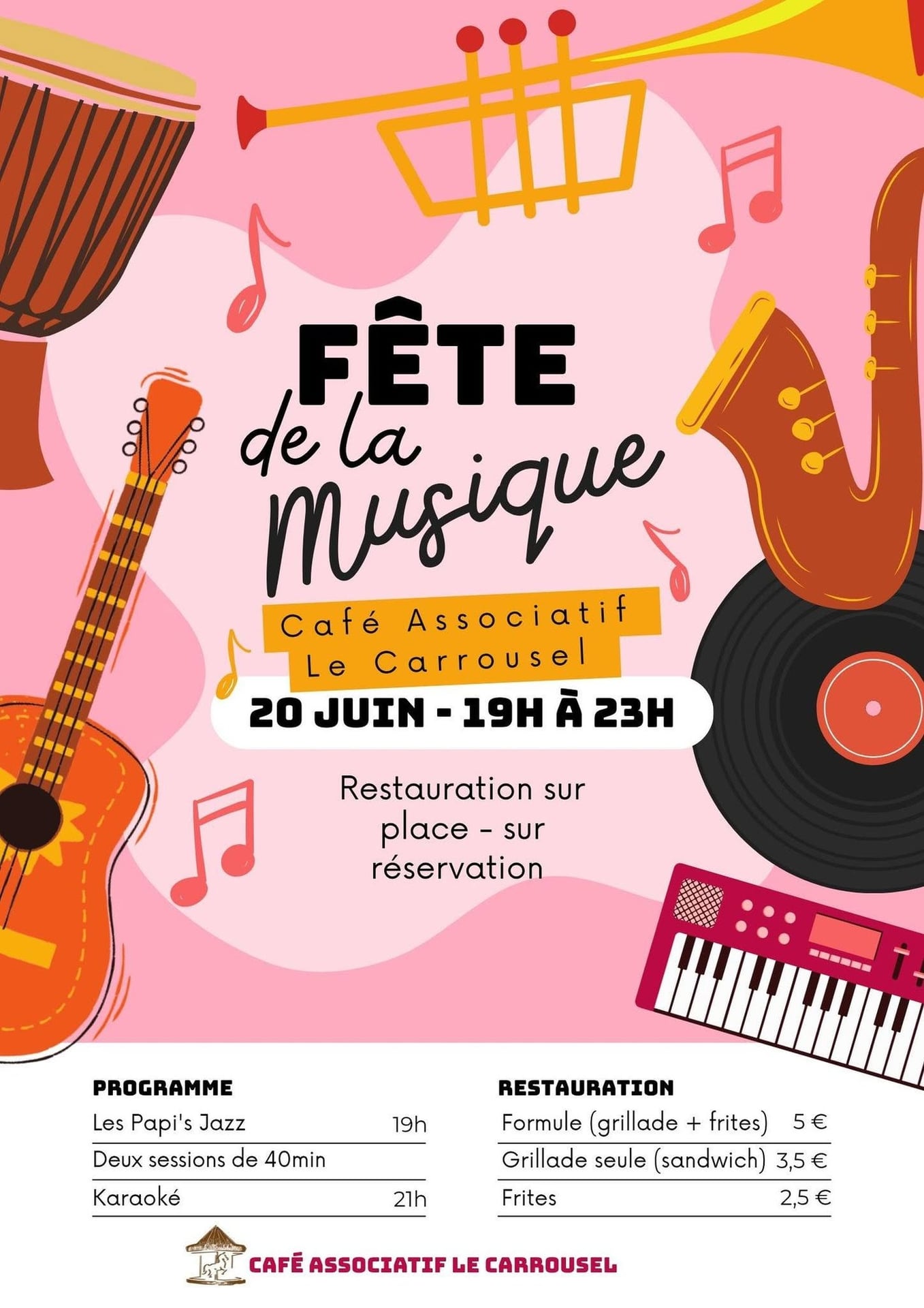 Fête de la musique Café Associatif Le Carrousel
