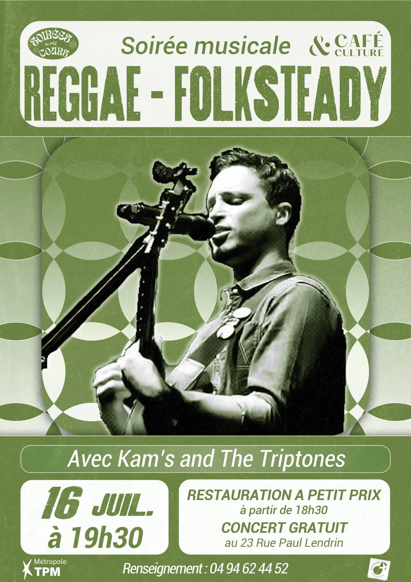 Soirée musicale Reggae-Folskteady - Les Soirées du Petit Cours 2026