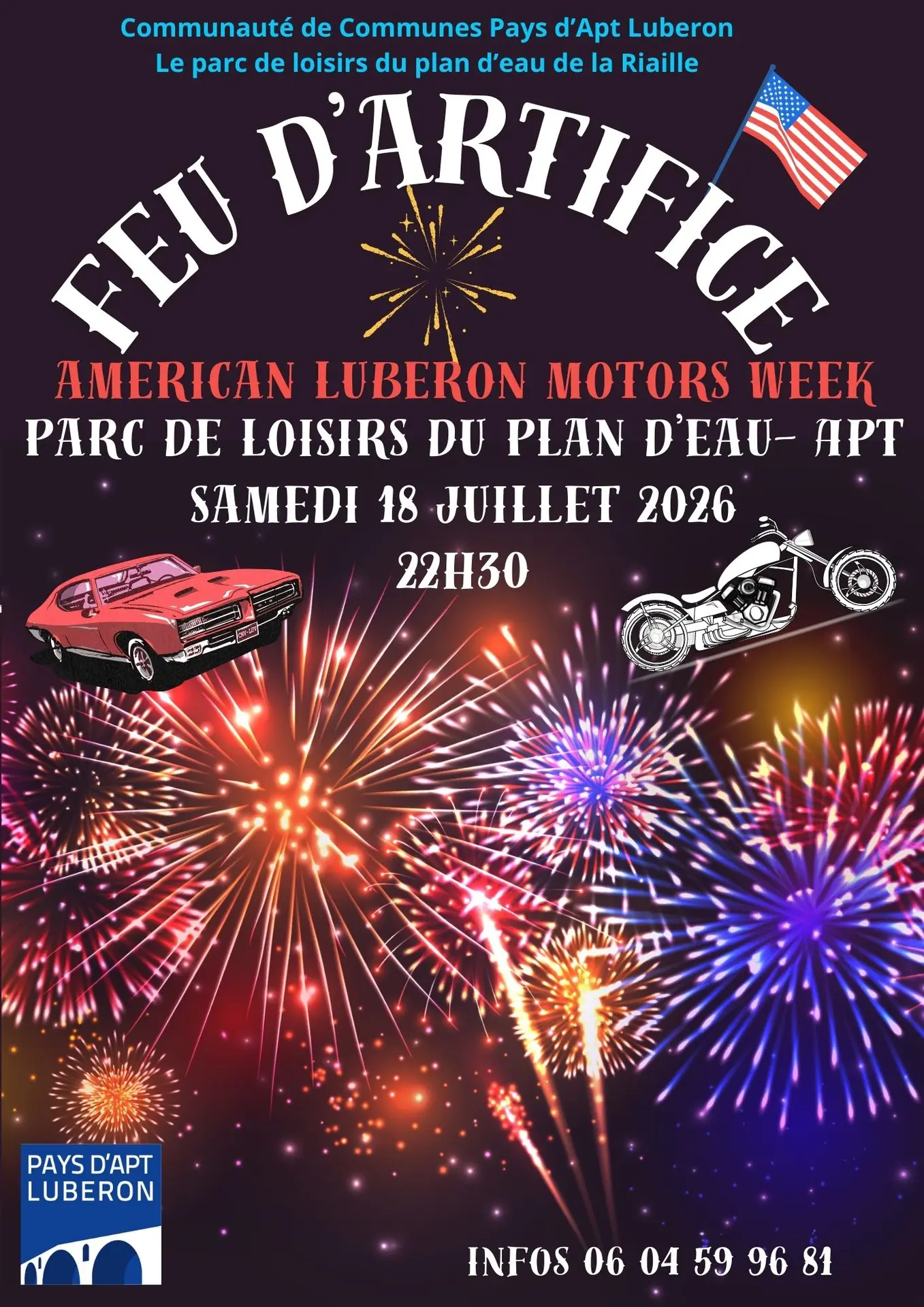 Feu d'artifice - American Luberon Motors Week 4ème édition